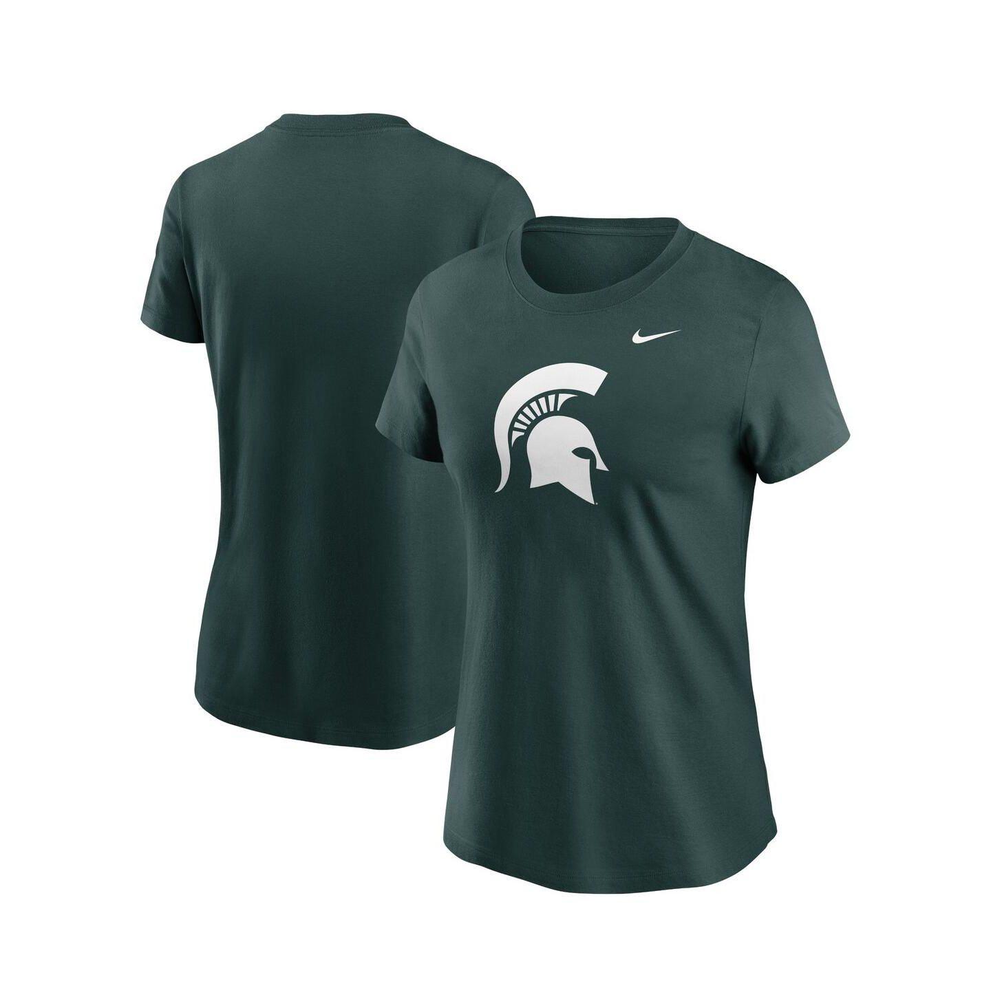 Женская футболка Nike Green Michigan State Spartans Primetime Evergreen Logo — фото 1