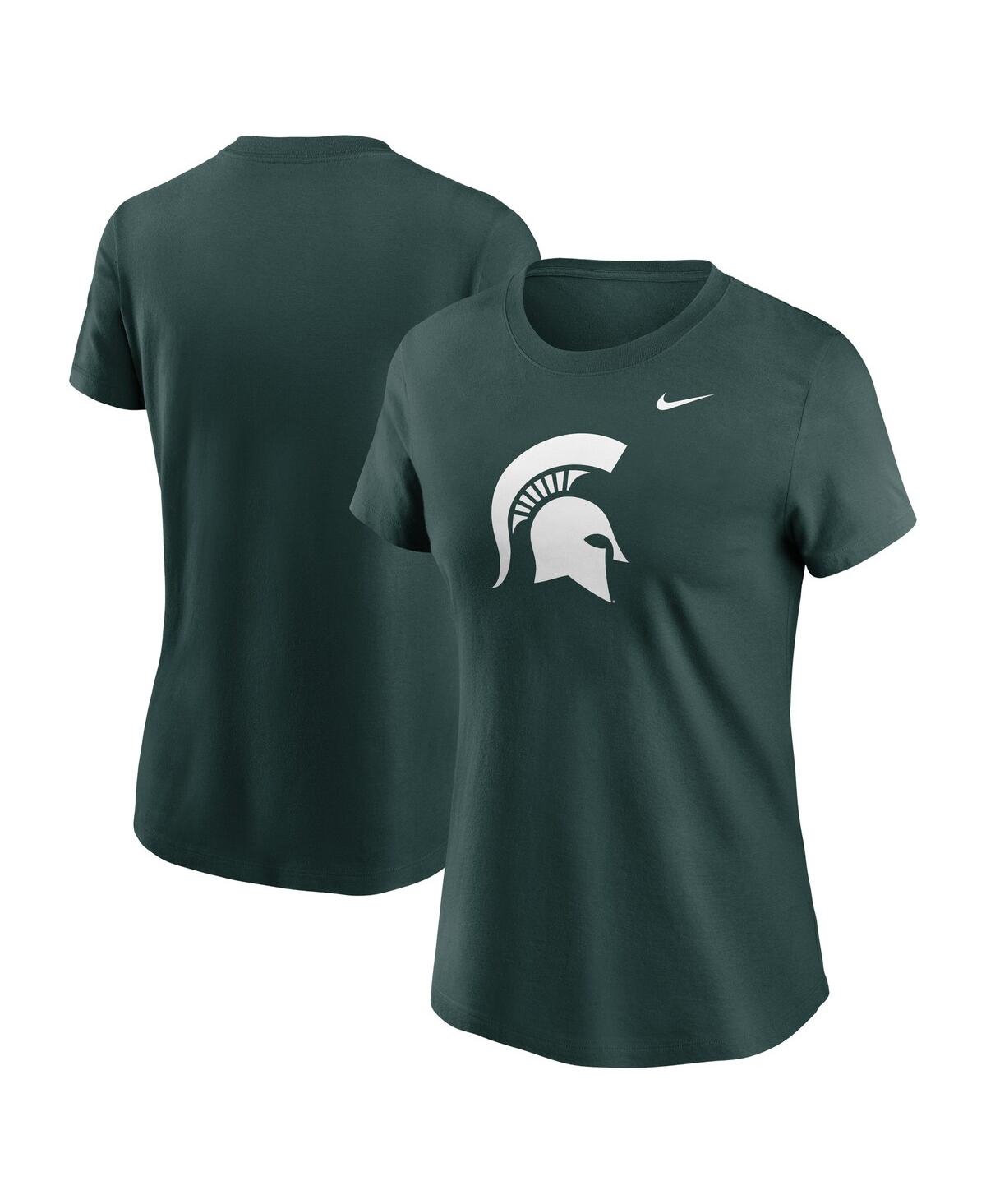 Nike Green Michigan State Spartans Primetime Logo T-shirt In Green