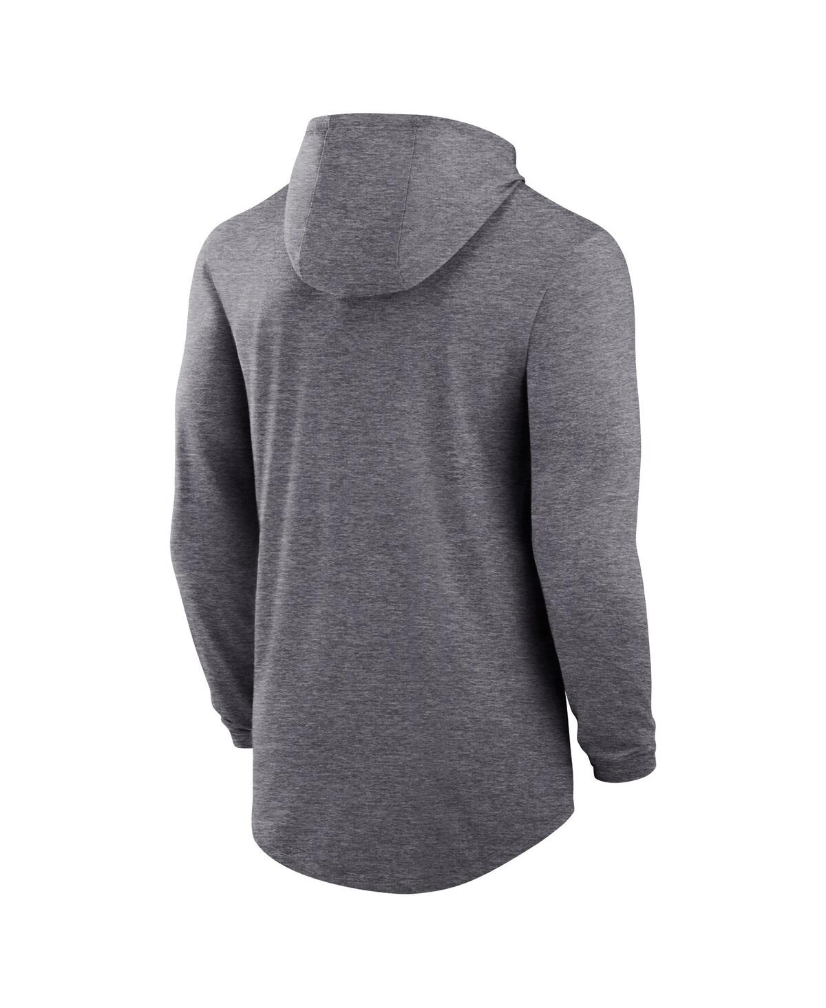 Nike Men'sOregon Ducks Blitz Hoodie Long Sleeve T-Shirt - Heather Gray