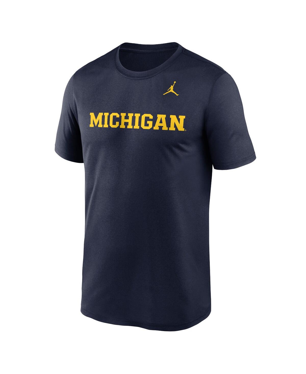 Shop Jordan Men's Navy Michigan Wolverines Primetime Legend Wordmark T-shirt