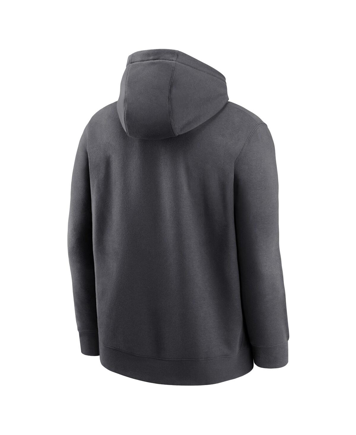 Jordan Men'sNorth Carolina Tar Heels Primetime Evergreen Club Fleece Pullover Hoodie - Anthracite