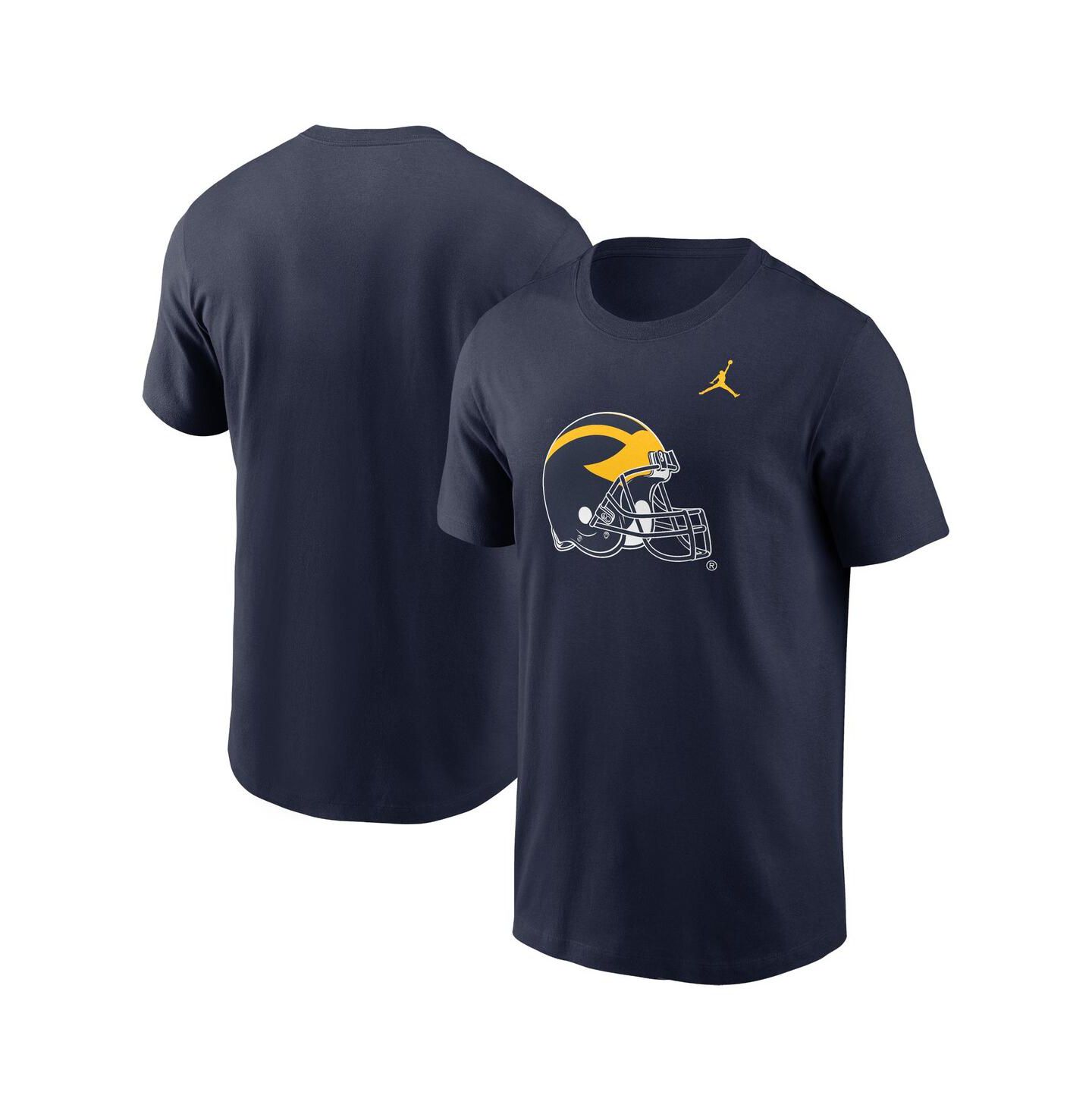 Мужская футболка Jordan Michigan Wolverines Primetime Evergreen Alternate Logo, цвет: Тёмно-синий — фото 1