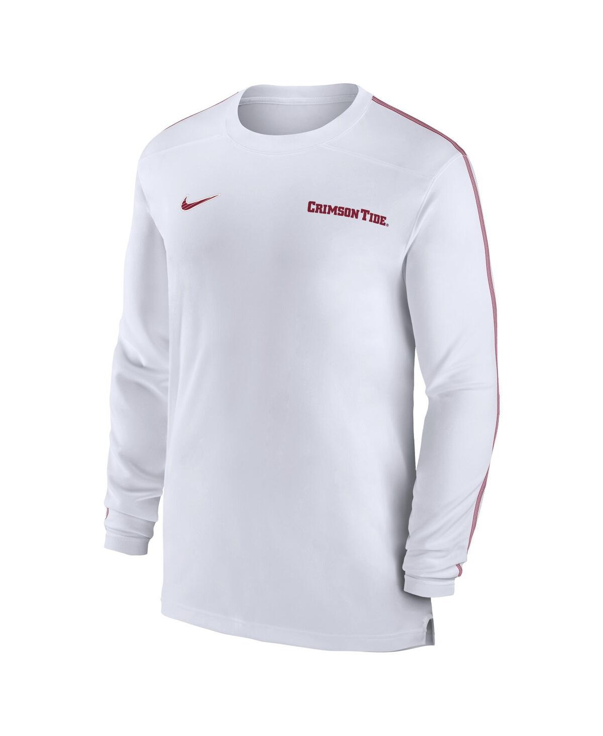 Nike Men's Alabama Crimson Tide 2024 Sideline Coach Uv Performance Long Sleeve T-Shirt - Crimson