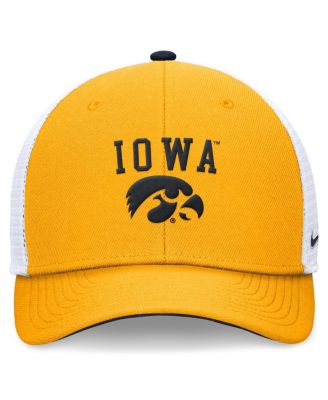 Men's Gold Iowa Hawkeyes Letter Logo Trucker Adjustable Hat
