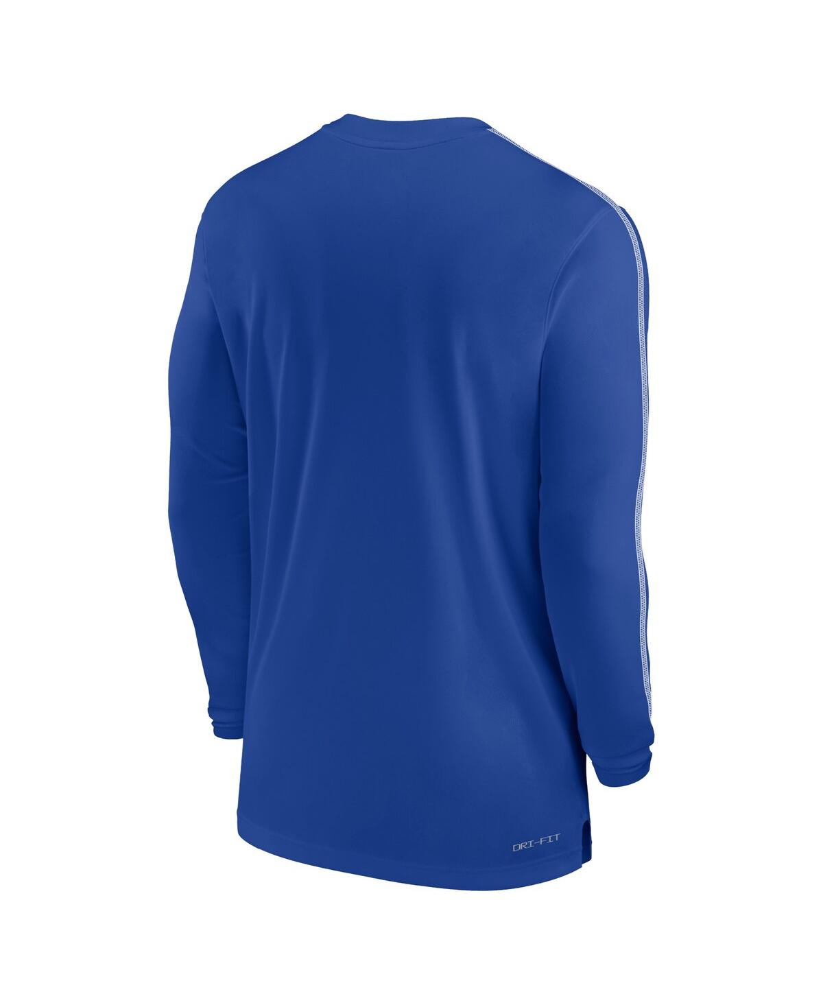 Nike Men's Kentucky Wildcats 2024 Sideline Coach Uv Performance Long Sleeve T-Shirt - White