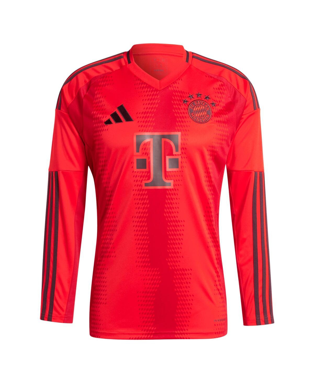 Adidas Men'sBayern Munich 2024/25 Home Replica Long Sleeve Blank Jersey - Red