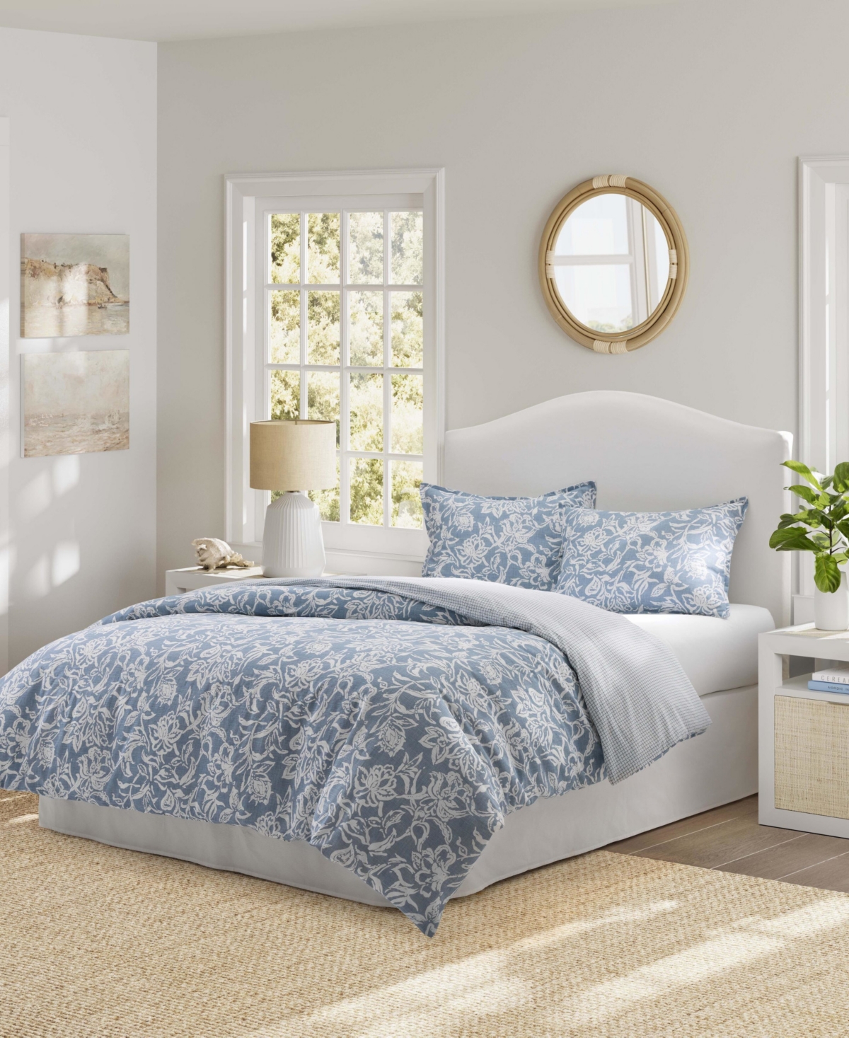 Nautica Tortola 3 Piece Duvet Cover Set, Full/queen In Chambray Blue