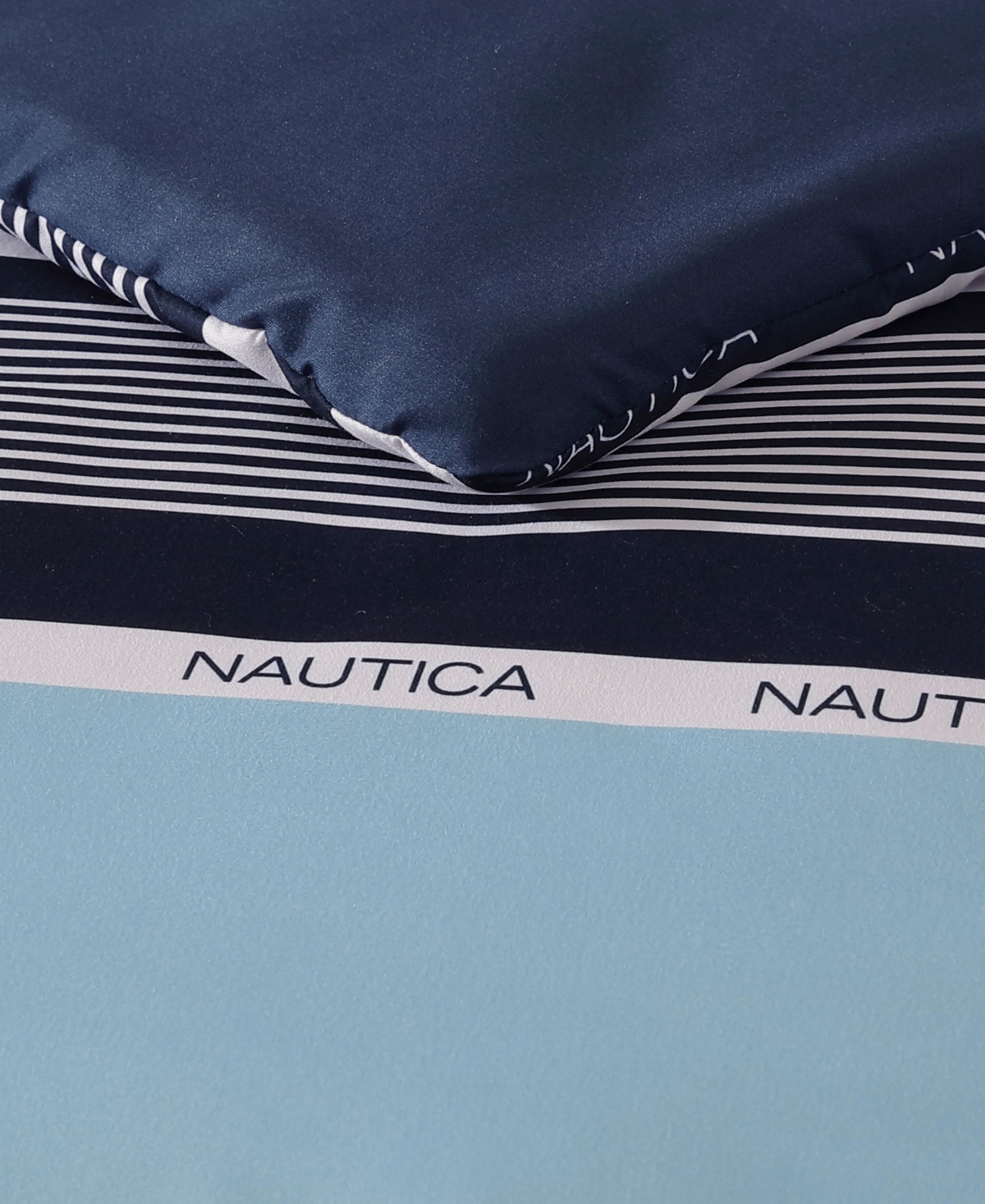 Nautica Closeout!  Elliot Stripe 5 Piece Comforter Set, King In Captain's Blue