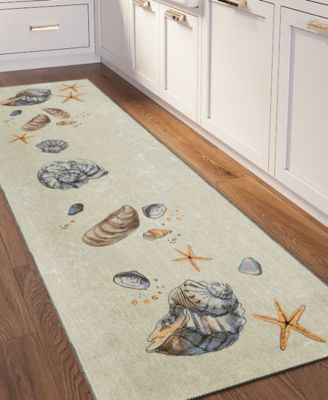 Seabreeze Washable SZ9 2'3x7'6 Runner Area Rug
