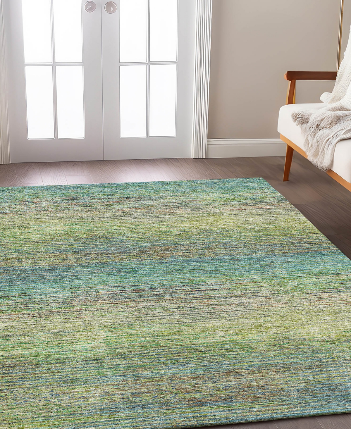 Dalyn Trevi Washable Tv1 2'6"x3'10" Area Rug In Sage