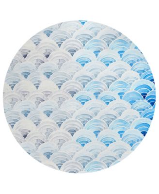 Seabreeze Washable SZ5 8'x8' Round Area Rug