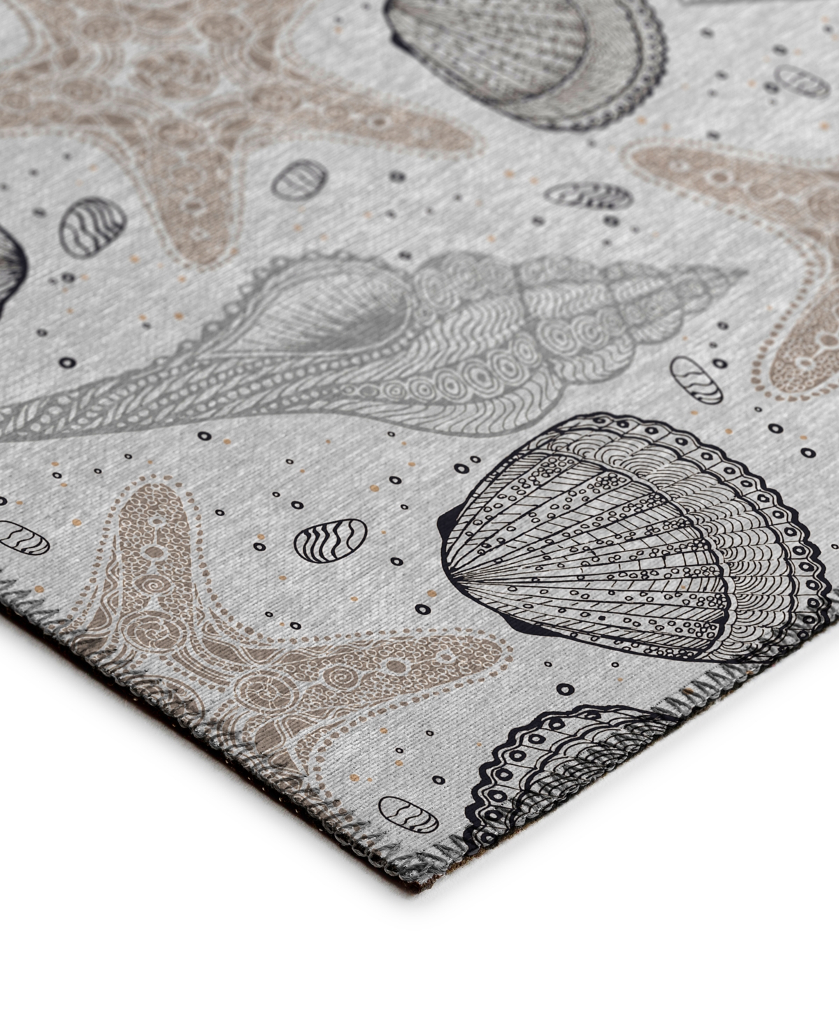 Dalyn Seabreeze Sz4 9'x12' Area Rug In Silver
