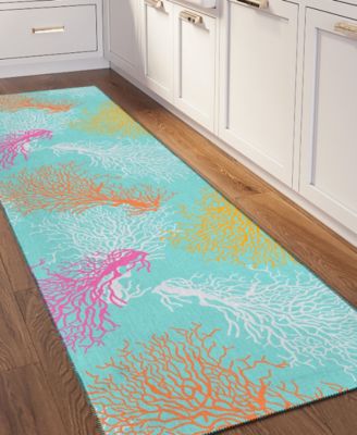 Seabreeze Washable SZ3 2'3x7'6 Runner Area Rug