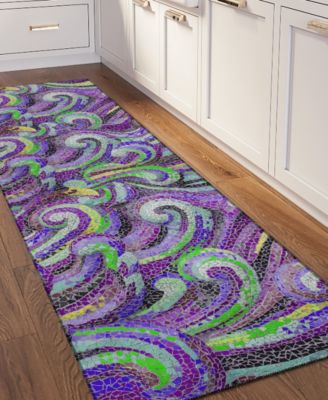 Seabreeze Washable SZ14 2'3x7'6 Runner Area Rug