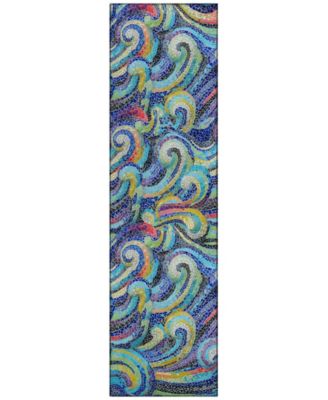 Seabreeze Washable SZ14 2'3x7'6 Runner Area Rug