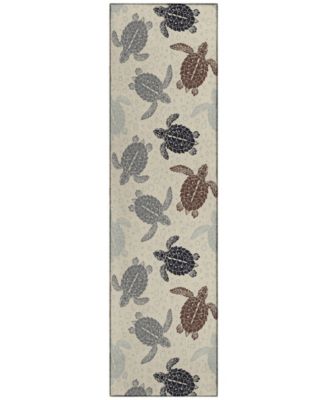 Seabreeze Washable SZ13 2'3x7'6 Runner Area Rug