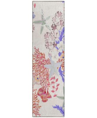 Seabreeze Washable SZ1 2'3x7'6 Runner Area Rug