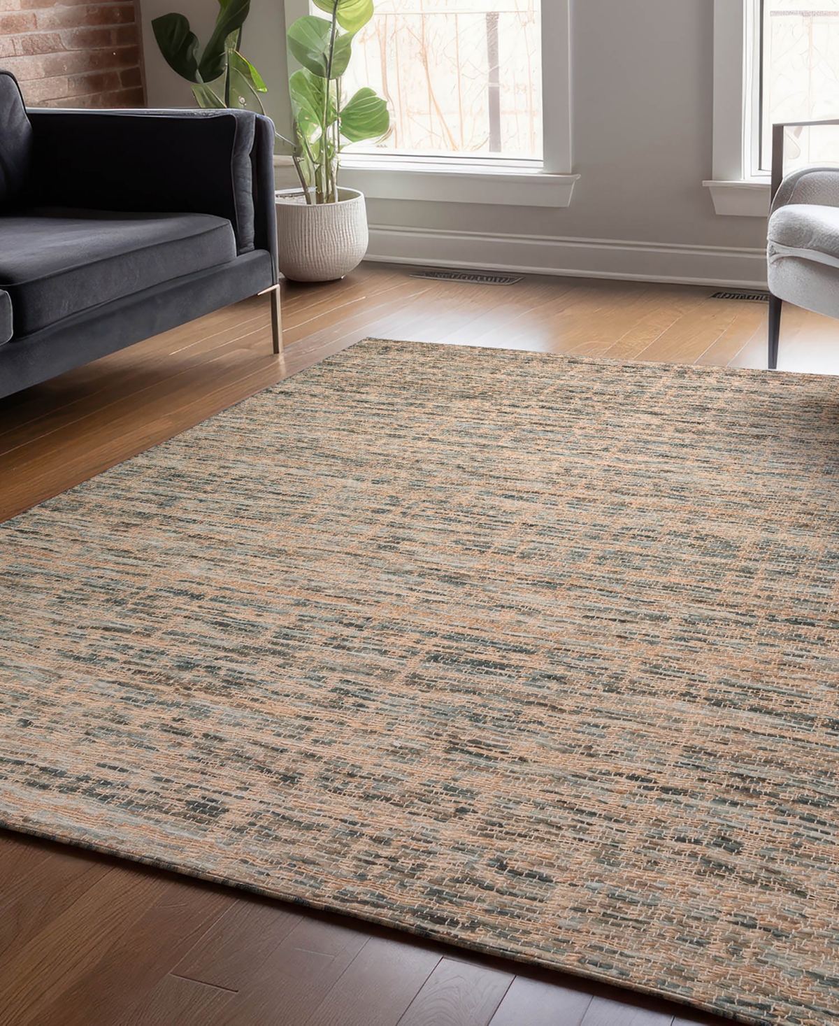 Dalyn Sahara Sa1 2'3"x7'6" Runner Area Rug In Gray