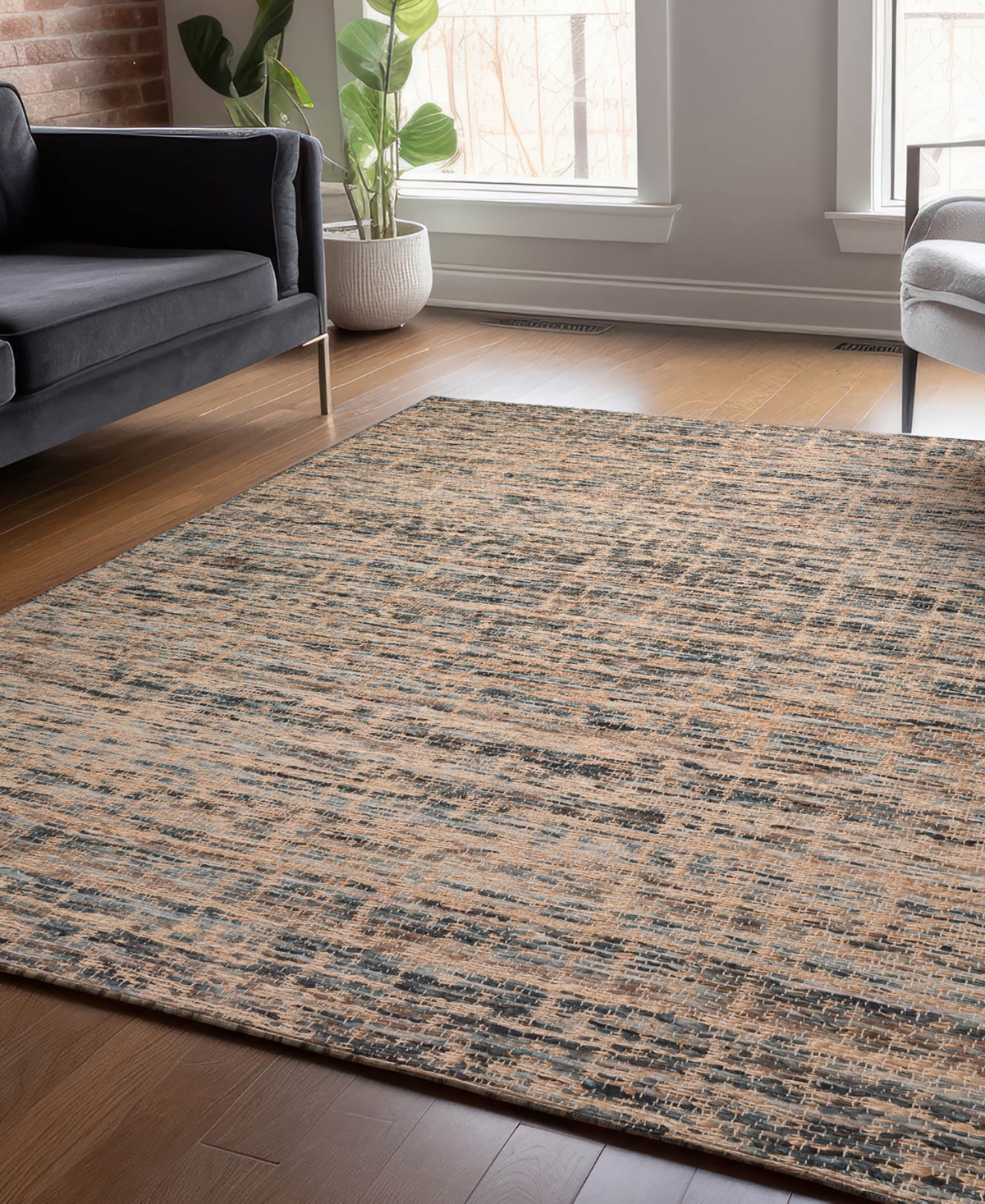 Dalyn Sahara Sa1 3'6x5'6 Area Rug In Charcoal