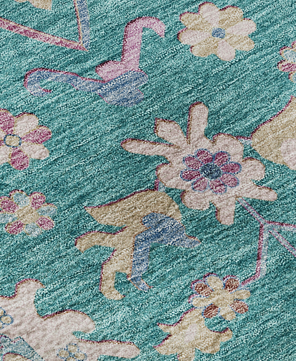 Dalyn Hatay Washable Hy7 2'3"x7'6" Runner Area Rug In Teal