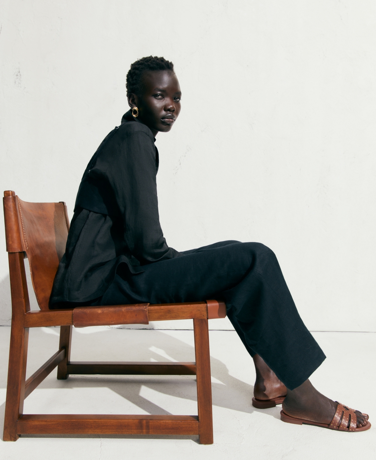 Mango Women's Beaded Strap Sandals