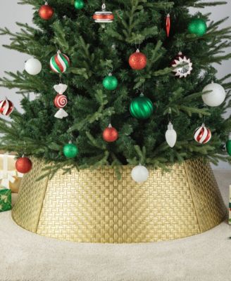 40.5 D Gold Metal Weave Tree Collar