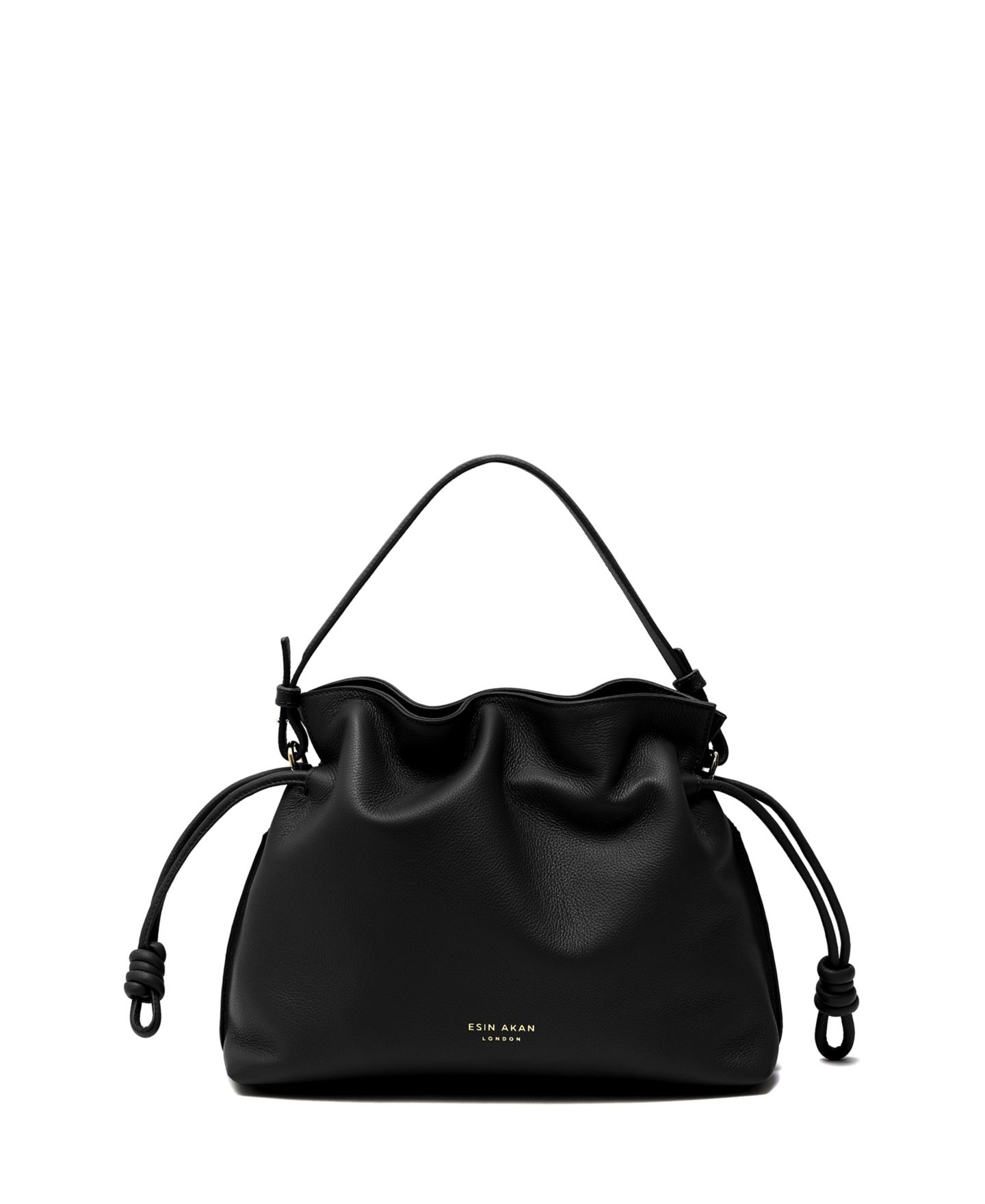Женская сумка Esin Akan Midi Emma Leather Top Handle Crossbody, цвет: Чёрный — фото 2