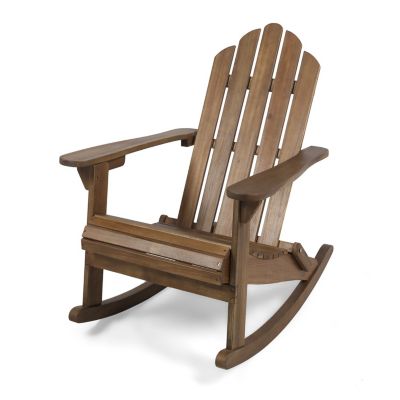 Streamdale Acacia Wood Adirondack Rocking Chair for Serene Outdoor Relaxation