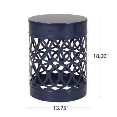 Modern Geometric Iron Cut Side Table Chic, Durable, Assembly-Free