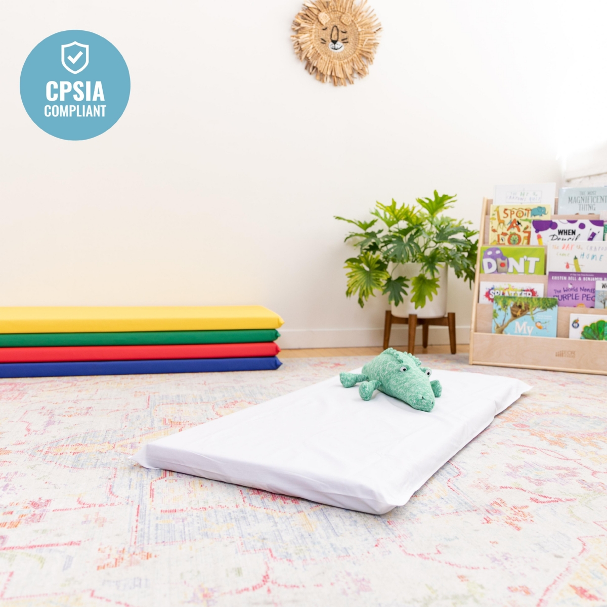 ECR4Kids Rest Mat Sheet, 10-Pack - White