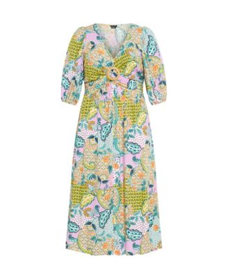 Plus Size Daydream Print Maxi Dress