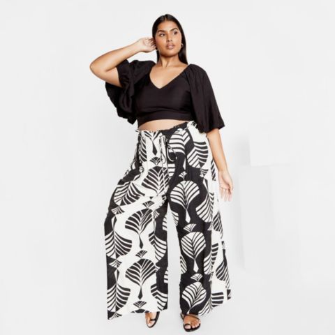 Женские брюки CITY CHIC Plus Size Peta Print, цвет: Empress