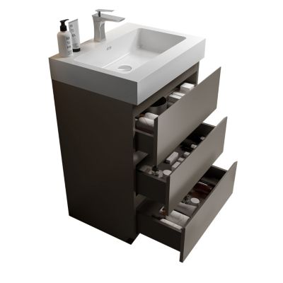Streamdale 24" Gray Bathroom Vanity with Sink