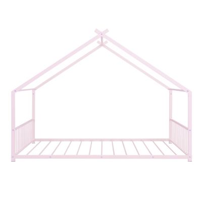 Streamdale Full Size Metal House Bed, Black