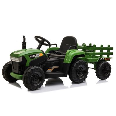 Streamdale Kids Ride-On Tractor with Trailer & Lights, Perfect Gift for Ages 3-6