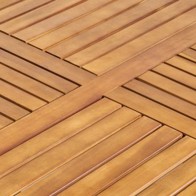 Streamdale Chic Modern Acacia Wood Square Patio Table