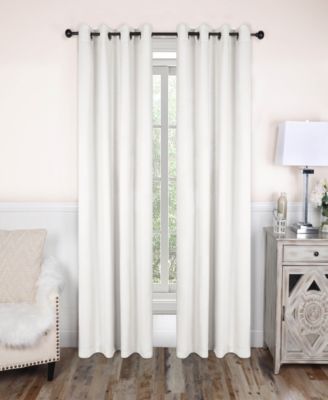 Solid Semi Blackout Grommet Washable Room Darkening Curtain Panels, Set of 2