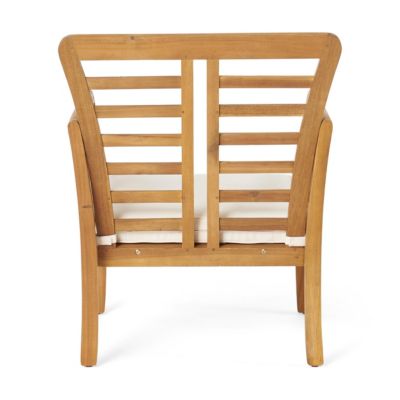 Acacia Wood Seating Set Weather-Resistant, Slatted Design