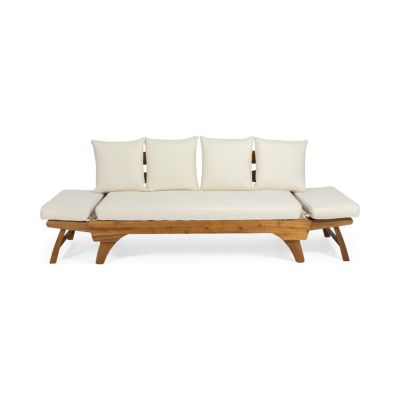 Acacia Daybed with Expandable Frame and Water-Resistant Cushions