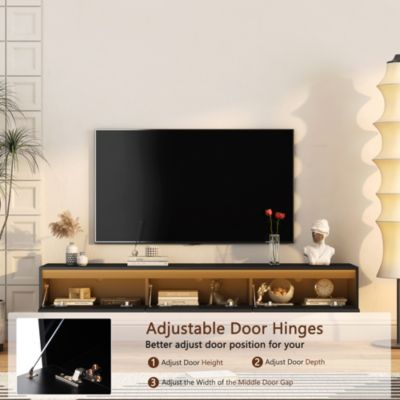 Streamdale Floating LED TV Shelf with Outlet