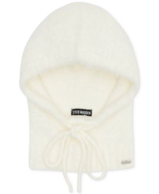 Women's Solid Eyelash Drawstring Hood
