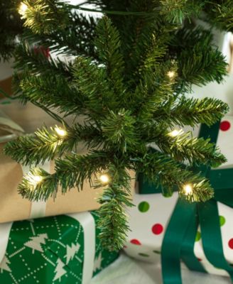 7.5ft Pre Lit Green Slim Fir Christmas Tree with 400 Light Emitting Diode Lights, 9 Functional Warm White Multi color, remote controller