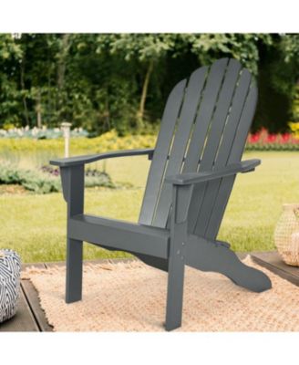 Acacia Wood Outdoor Adirondack Chair with Ergonomic Design