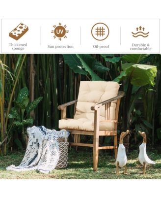 Indoor Outdoor Back Chair Cushion Tufted Pillow Patio Seating Pad  22'' (L) x 20'' (W) x 25.5'' (H).