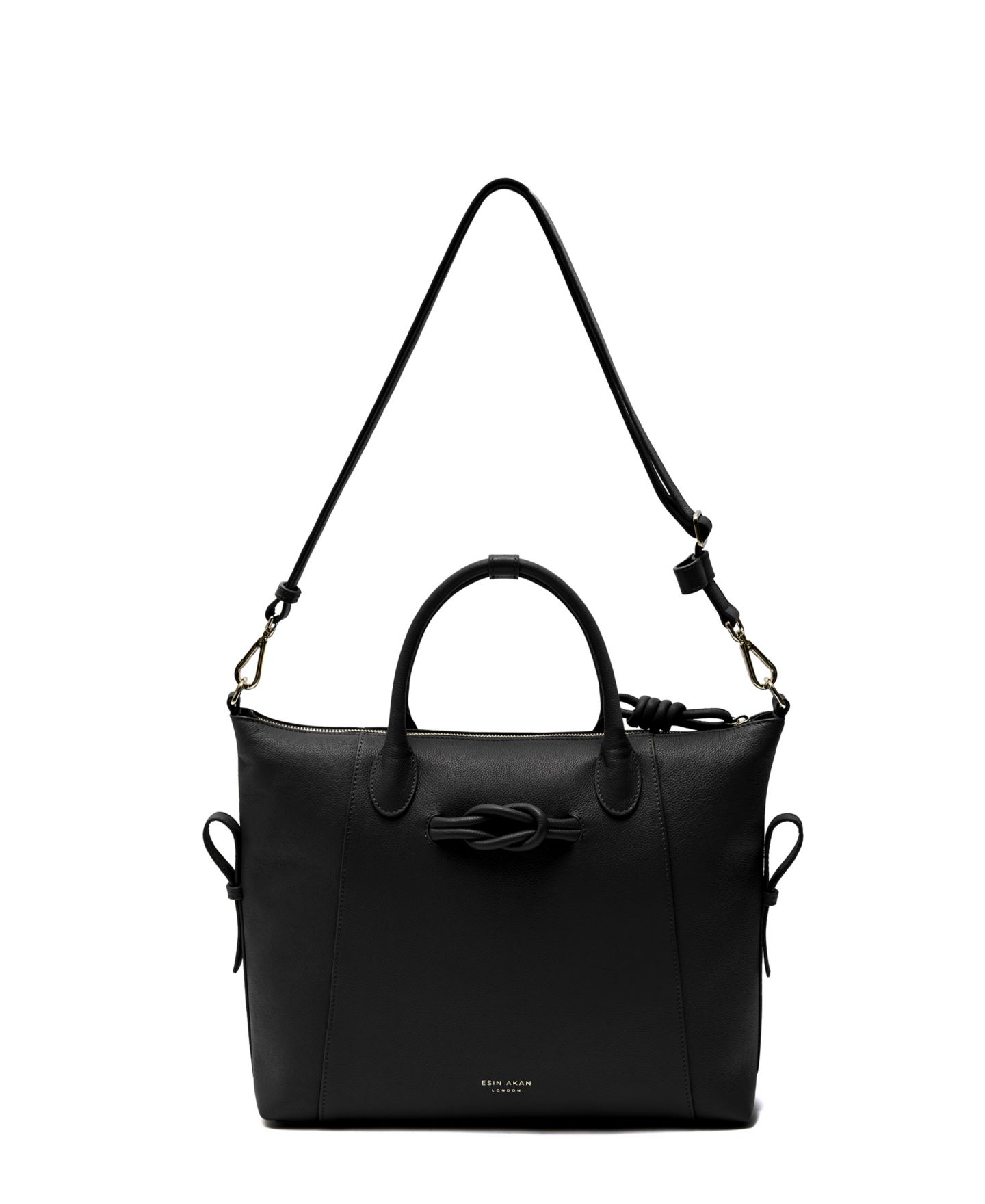 Рюкзак Esin Akan Wimbledon Large Leather Tote, цвет: Чёрный — фото 2
