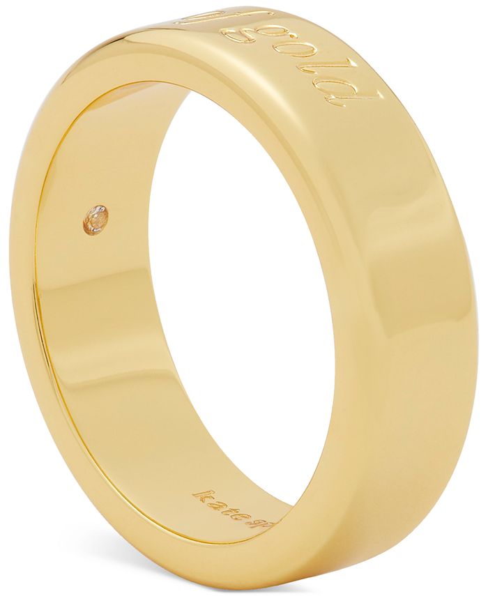 kate spade new york Engraved Idiom Script Band Ring Macy #39 s