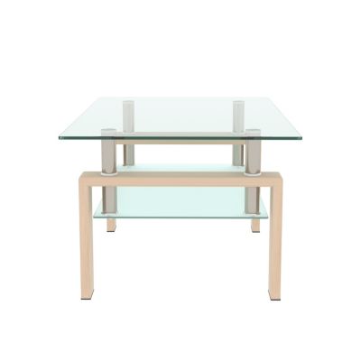 Streamdale  Furniture  Modern Clear Glass Coffee Table for Living Room