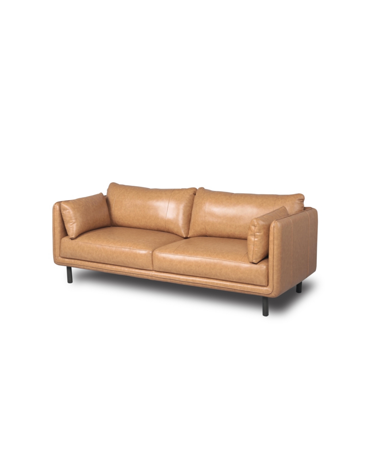 NICE LINK SOFIA 84" SOFA IN CAMEL WITH FRENCH SEAM TAILORING 