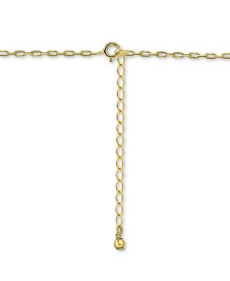 Initial M Pendant Necklace in 18k Gold-Plated Sterling Silver, 16" + 2" extender