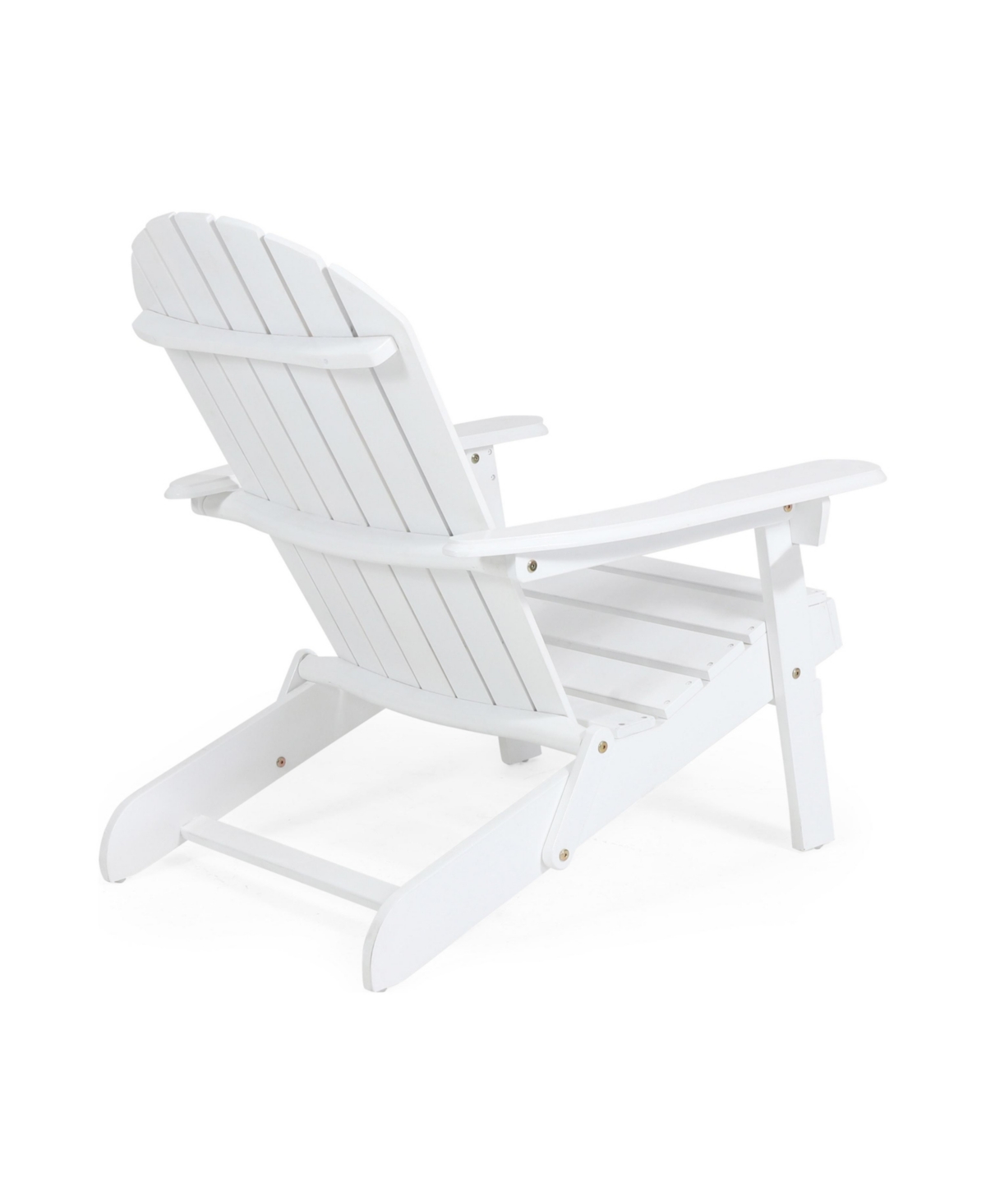 Simplie Fun Rustic Adirondack Chair Acacia Wood, Foldable, Traditional Slats
